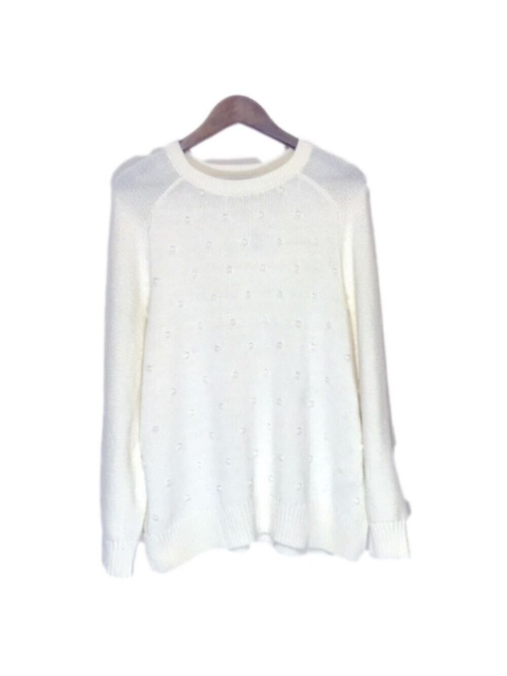 Old Navy Cream Popcorn Sweater XL